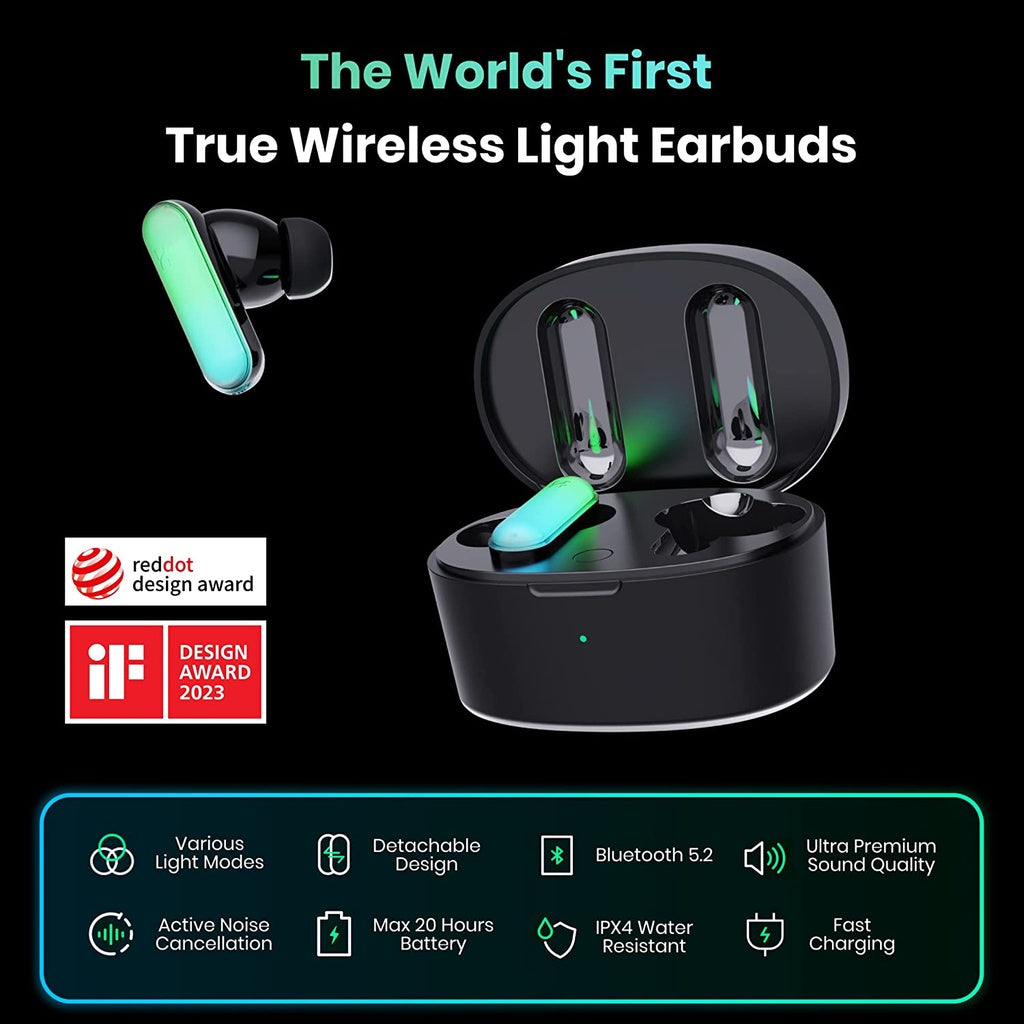 HHOGene GPods - The World's First True Wireless Light Earbuds